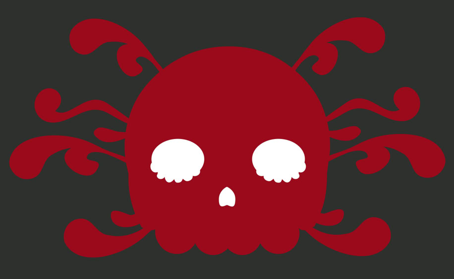 avoid peril logo. Red Skull