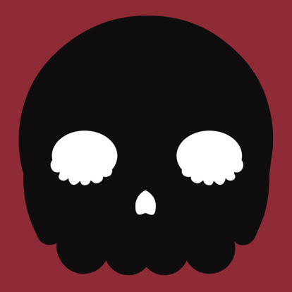 avoid peril logo. Just skull